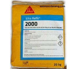 Sika Refit 2000 - Vữa sửa chữa thẩm mỹ bề mặt bê tông và tạo lớp phủ mỏng đẹp. Sika Refit 2000 - Vữa sửa chữa thẩm mỹ bề mặt bê tông và tạo lớp phủ mỏng đẹp.